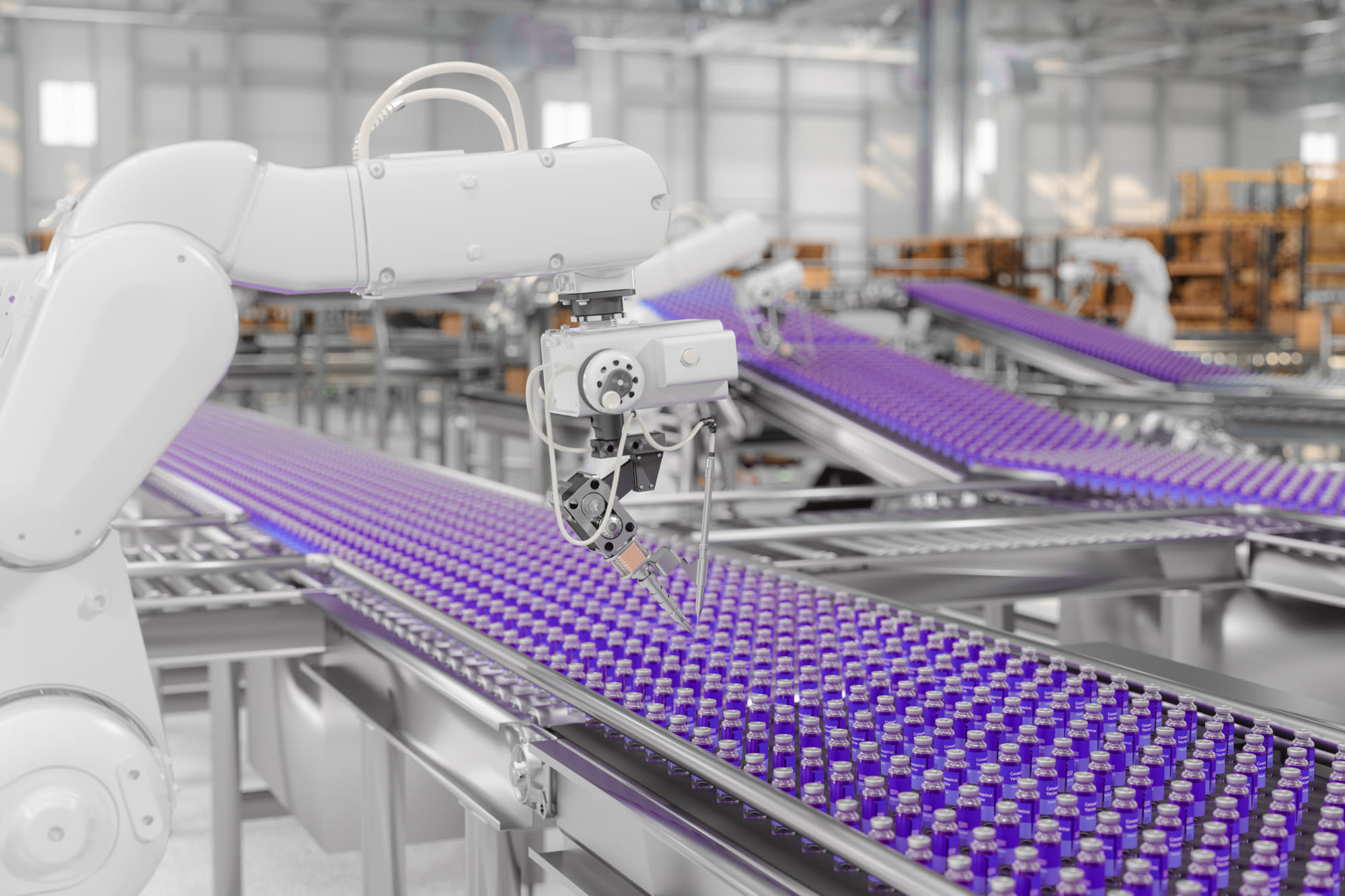 Robotska ruka na proizvodnoj traci – mobilni leasing za učinkovite investicije s BKS Bankom.