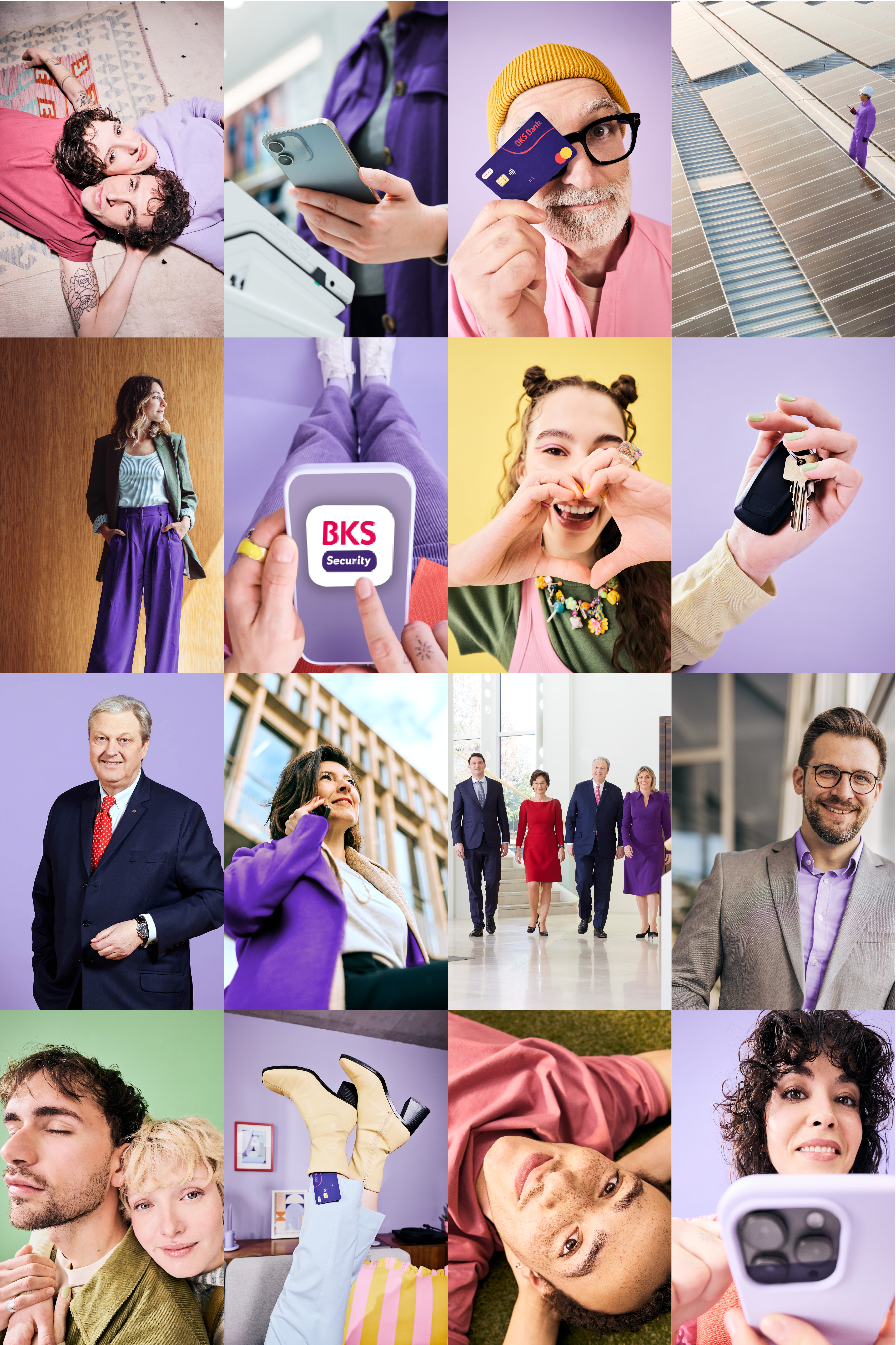 Kolaž slika u stilu BKS Banke.