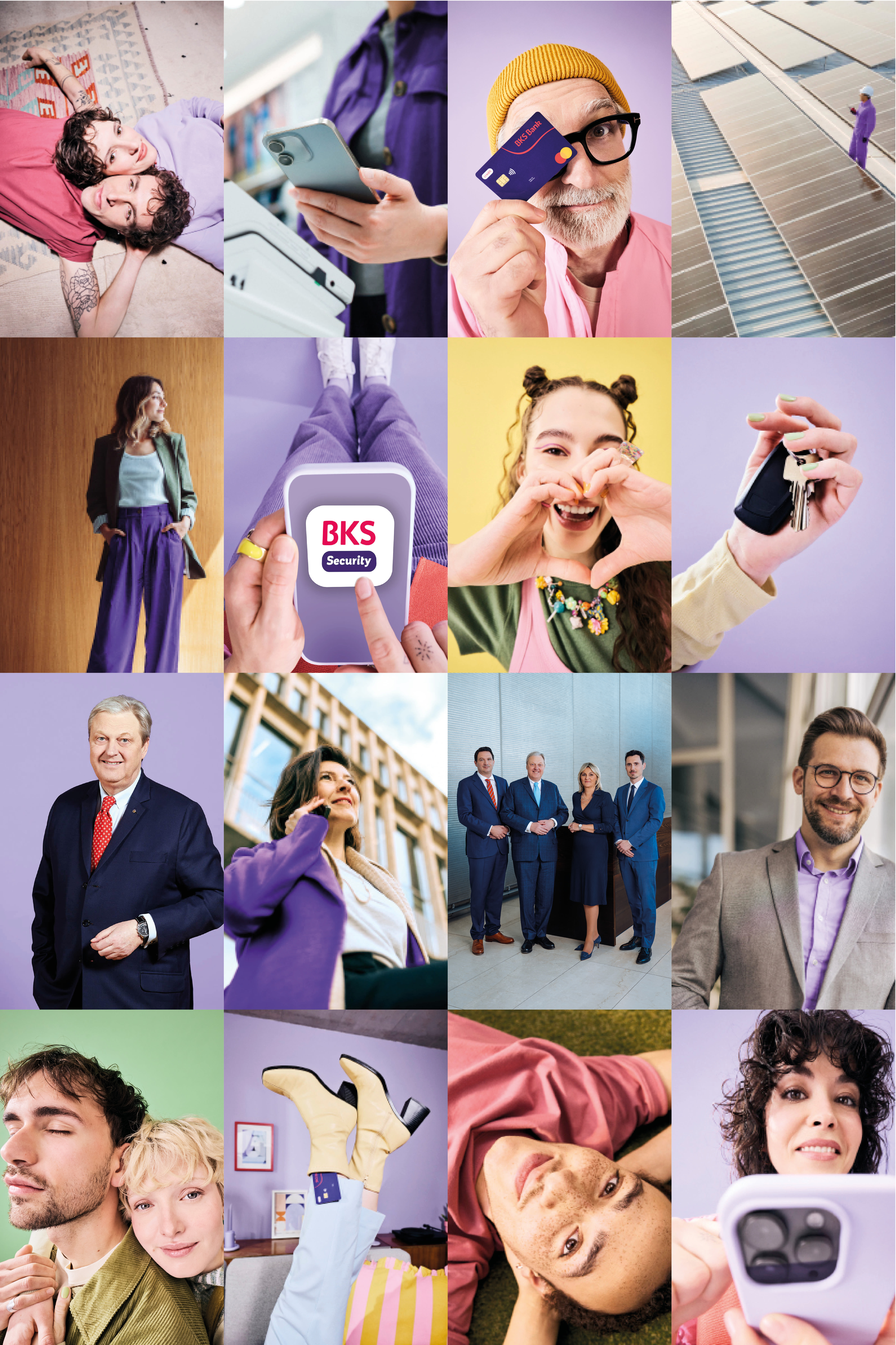 Kolaž slika u stilu BKS Banke.