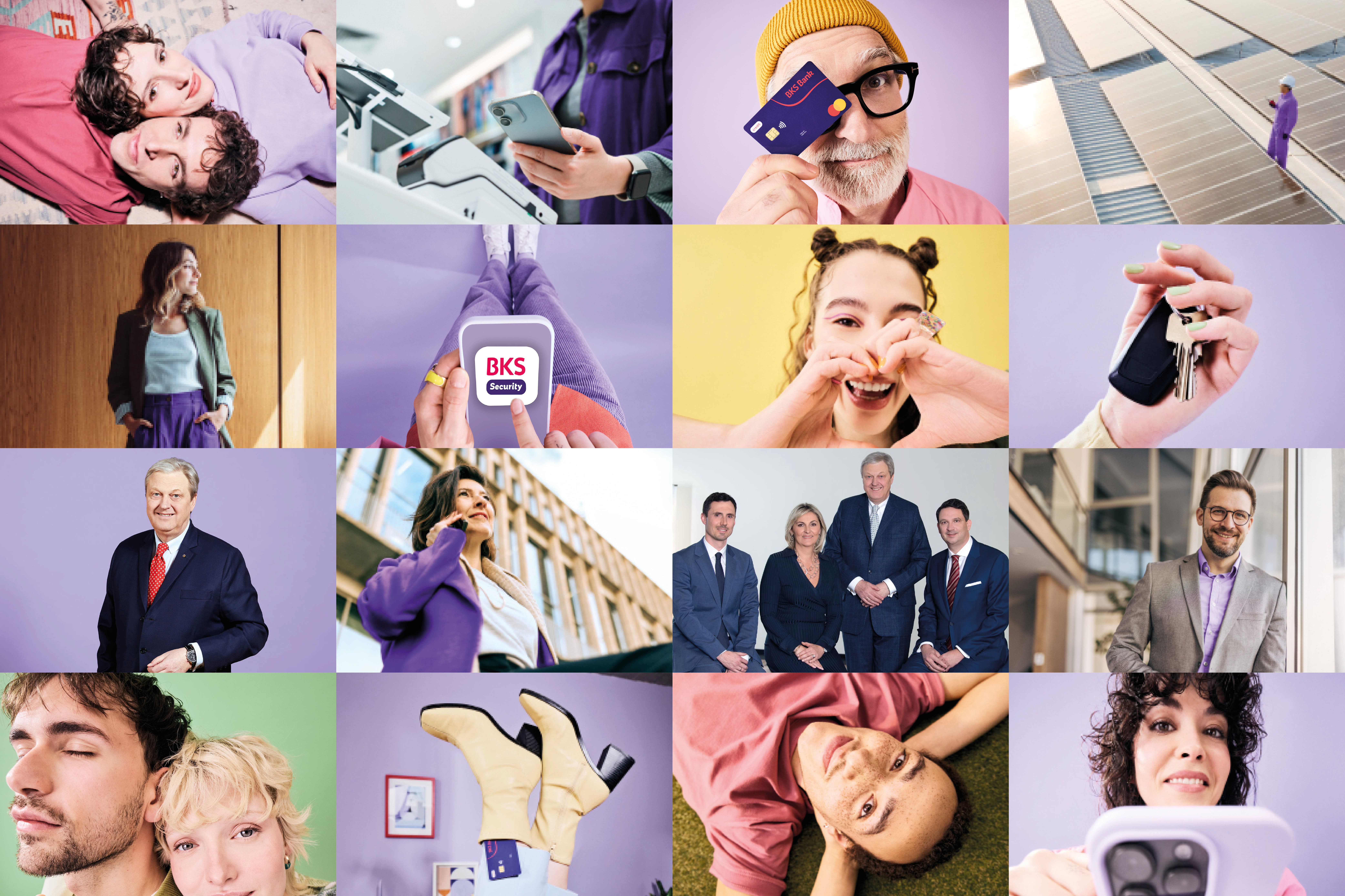 Kolaž slika u stilu BKS Banke.