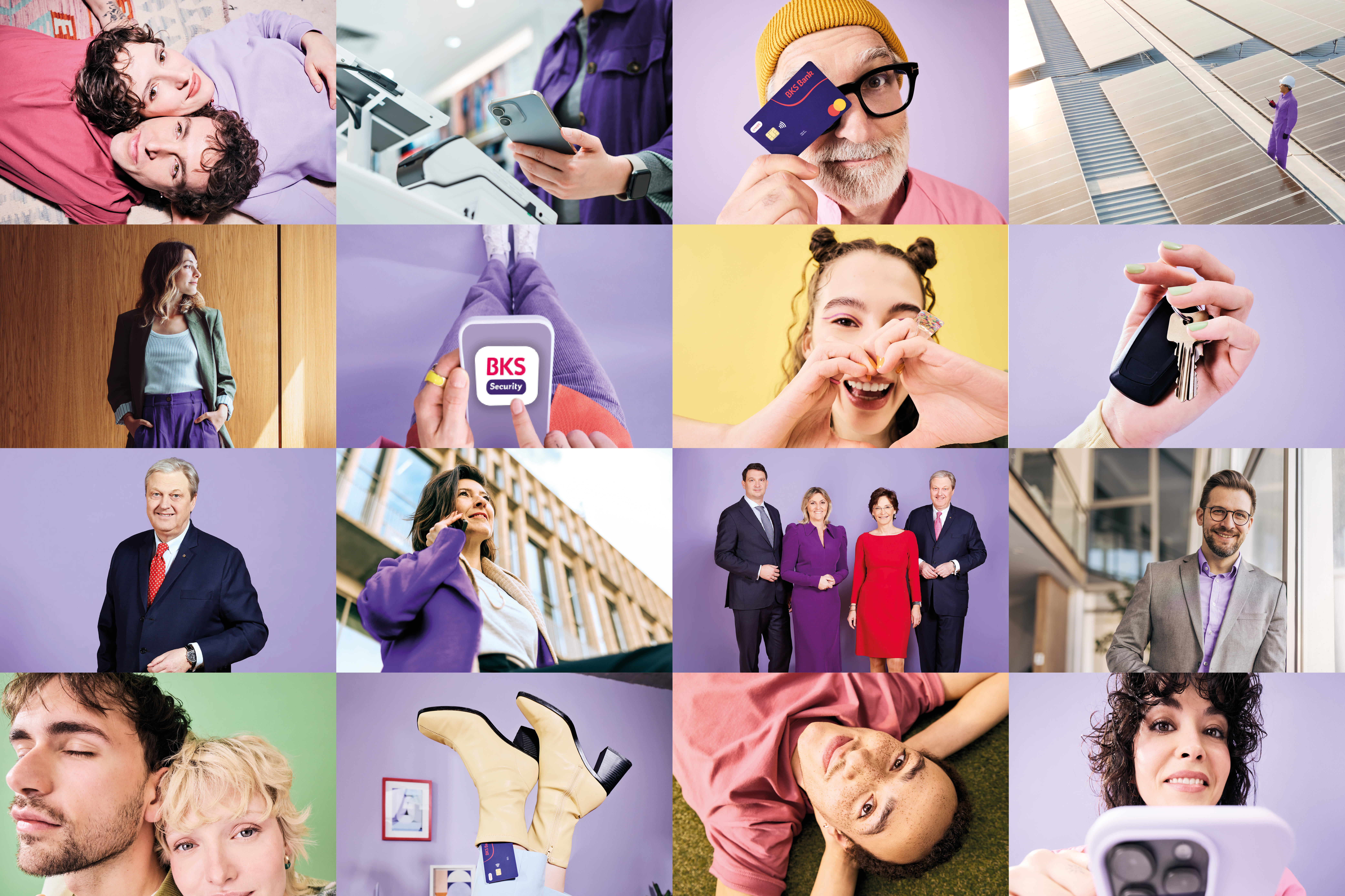 Kolaž slika u stilu BKS Banke.